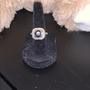 Cubic Zirconia Black Stone Ring.